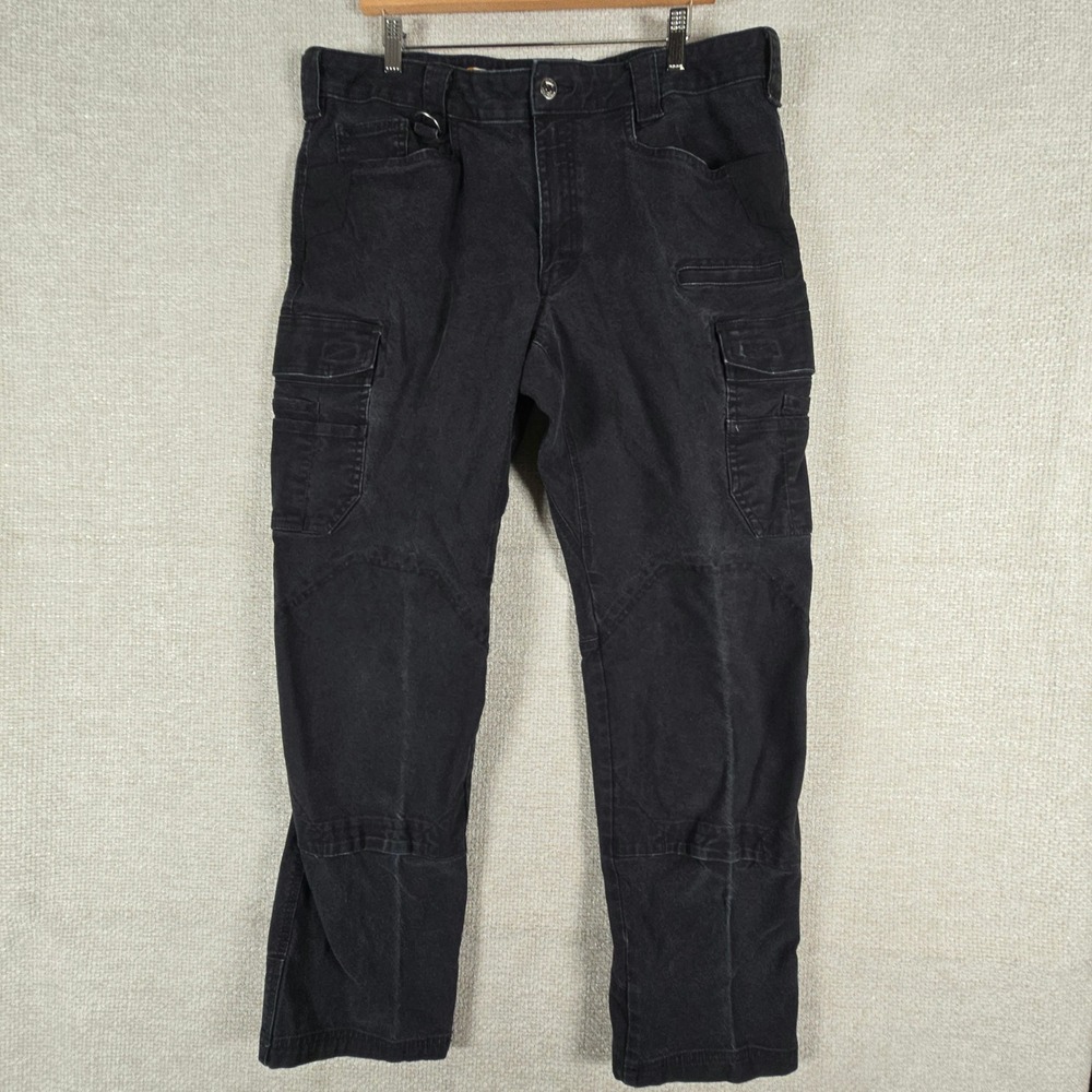 Noble Outfitters Hammer Drill Canvas Cargo Pants Mens 38x32 Black FullFlexx HD